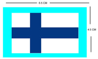 Set of 2 FINLAND Flag Iron on Screen Print Transfers for Fabrics Machine Washable Finish Flag patch