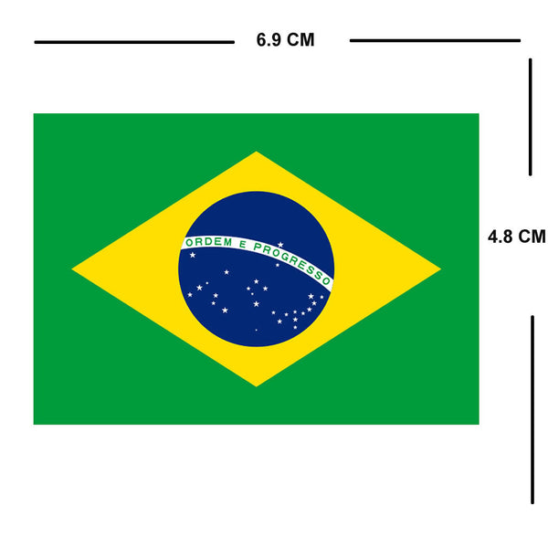 Brazil Team Crest Iron on Screen Print Transfers for Fabrics