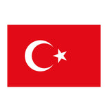 Set of 2 Turkey Flag Iron on Screen Print Transfers for Fabrics Machine Washable Turkish Flag patch