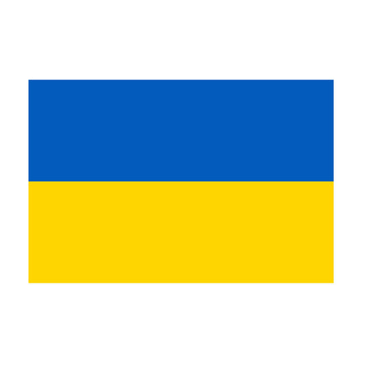 Set of 2 UKRAINE Flag Iron on Screen Print Transfers for Fabrics Machine Washable UKRAINIAN Flag patch