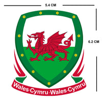 Welsh Team Crest Iron on Screen Print Transfers for Fabrics Machine Washable Wales Flag Crest patch