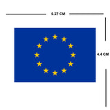 Set of 2 European Flag Iron on Screen Print Transfers for Fabrics Machine Washable Europe EU Flag patch