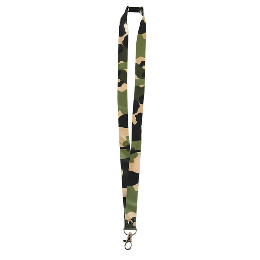 Camouflage Lanyard neck strap, ID HOLDER Safety Breakaway Clip UK Stock