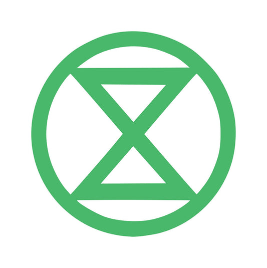 Set of 2 Extinction Rebellion Logo Iron on Screen Print Transfers for Fabrics Machine Washable patch