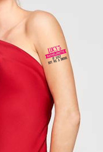 Custom Personalized Name BACHELORETTE Party Temporary Tattoo Waterproof love