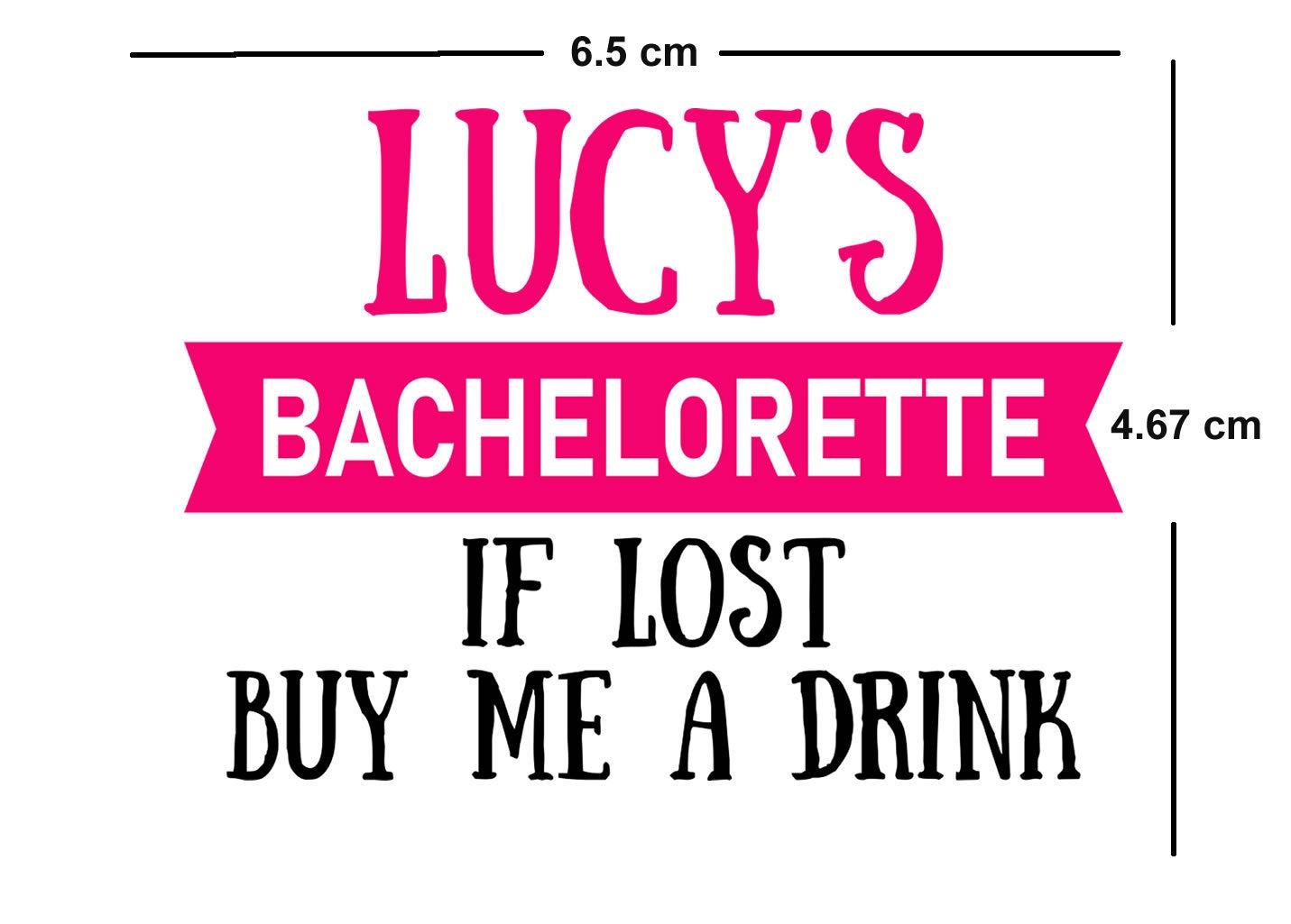 Custom Personalized Name BACHELORETTE Party Temporary Tattoo Waterproof love