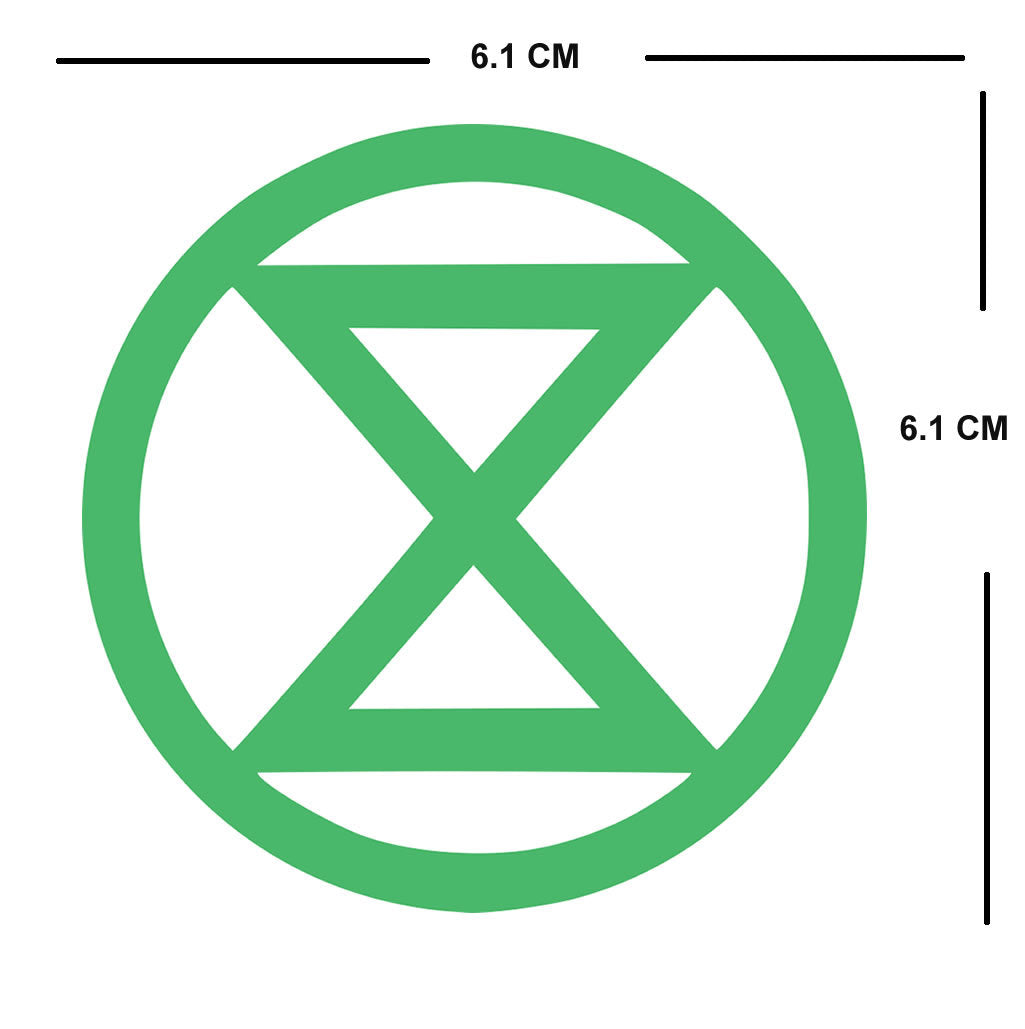 Set of 2 Extinction Rebellion Logo Iron on Screen Print Transfers for Fabrics Machine Washable patch