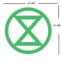 Set of 2 Extinction Rebellion Logo Iron on Screen Print Transfers for Fabrics Machine Washable patch