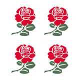 Set of 4 England Rose Temporary Tattoo Waterproof Lasts 1 week English Rose for country support six nations,rugby, football,cricket