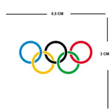 Set of Olympic rings temporary Face body tattoo waterproof LAST 1 WEEK