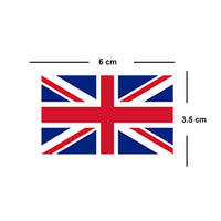 Set of 4 UK Flag Temporary Tattoo Waterproof United Kingdom union jack GB Team for country support six nations,rugby, football,cricket