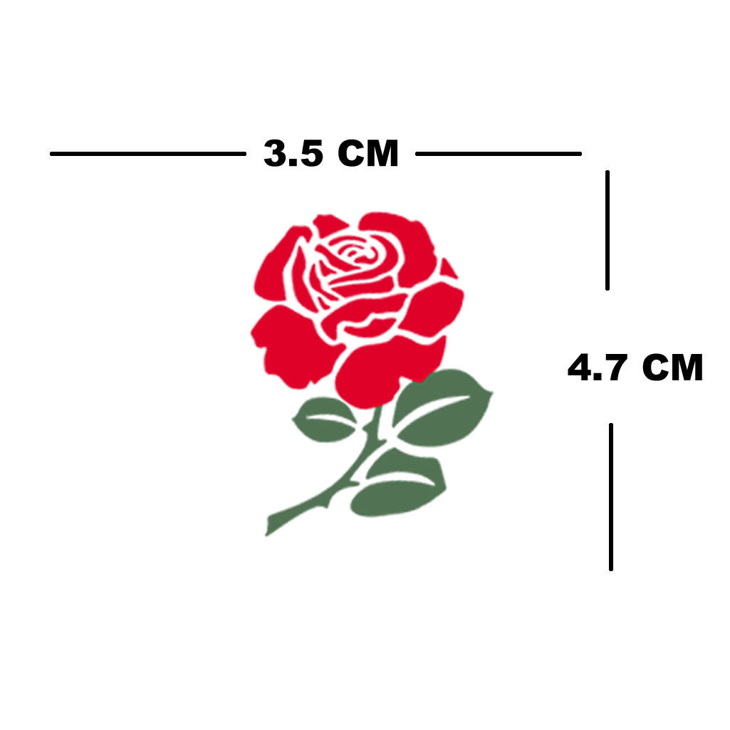 Set of 4 England Rose Temporary Tattoo Waterproof Lasts 1 week English Rose for country support six nations,rugby, football,cricket