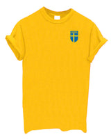 Sweden Team Crest Unisex Crew neck Tshirt Support your Country Swedish football rugby cricket GB