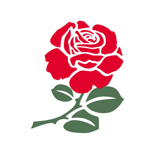 Set of 2 x English Rose Iron on Screen Print for fabric Machine Washable England Rugby Cricket Team