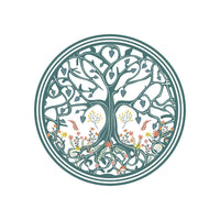 Tree of Life Iron on Screen Print badge for fabric Machine Washable patch