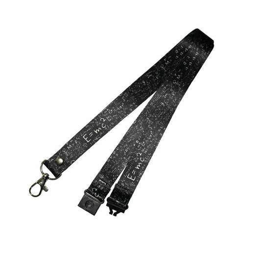 Einstein E=MC2 Equation Theory of Relativity Math Lanyard blackboard ID Holder