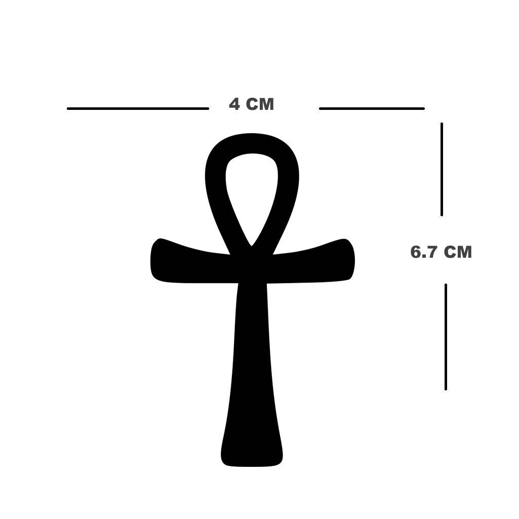 Set of 2 x Ankh Iron on Screen Print patch for fabric Machine Washable Egyptian Symbol of Life