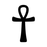 Set of 2 x Ankh Iron on Screen Print patch for fabric Machine Washable Egyptian Symbol of Life